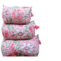 INDACORIFY 100% Cotton Block Print Cosmetic Toiletry Bags Boho Beauty Toiletry Kits Travel Case Pouch for Women's Printed Cotton Tote Bag (Pattern- 28)