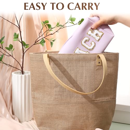 Preppy Colorful Makeup Bag for Teachers - PU Leather Cosmetic Organizer with Glitter Teach Variation