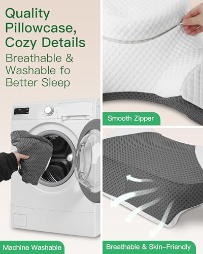 Side Sleeper Pillow with Arm Hole for Shoulder Pain & Numbness - Ergonomic Memory Foam
