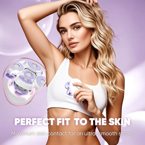 Women’s Electric Razor for Legs 5D Floating Shaving Head Lavender - Rechargeable