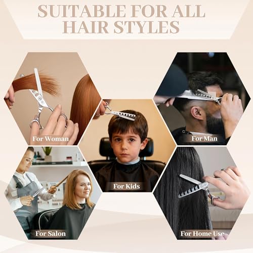 Dream Reach 6 Inch Texturizing Hair Scissors - 440C Steel, Ergonomic Handle, Pack of 1