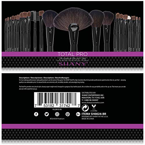 15PC Professional Makeup Brush Set with Pouch - Studio Quality Cosmetic Brushes for Face & Eyes