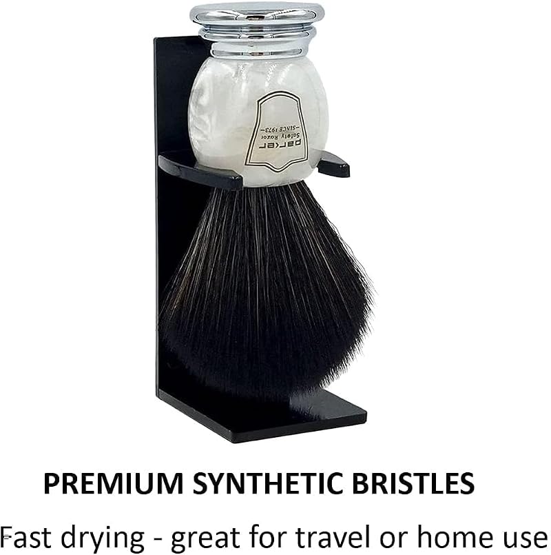 Parker Safety Razor Synthetic Shaving Brush 22mm Knot - Soft, Fast-Drying, Eco-Friendly