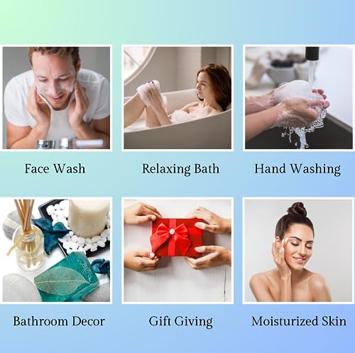 Gemstone Soap & Bath Bomb Set - Relaxing Spa Gift for Women - Earth & Home - 4 Decorative Rock Soaps with Crystals & 4 Fizzing Bath Bombs - Natural Ingredients & Essential Oils