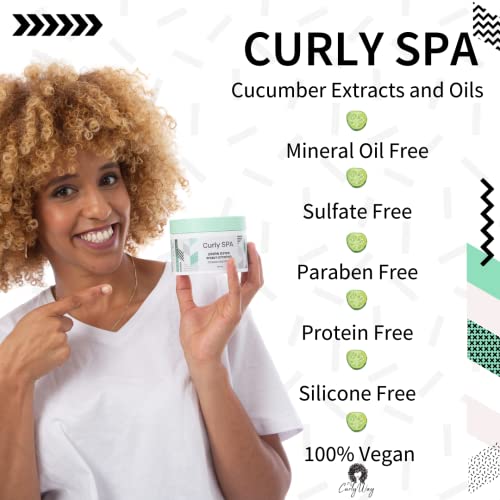 Cucumber Deep Conditioner for Curly Hair - Vegan Hair Mask, 12oz, Humidity & Damage Repair