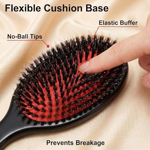 Detangling Paddle Hair Brush for Women Men - Painless, Anti-Frizz, Natural Oil Distribution - Variation: Hair Brush (Single) / 1.0