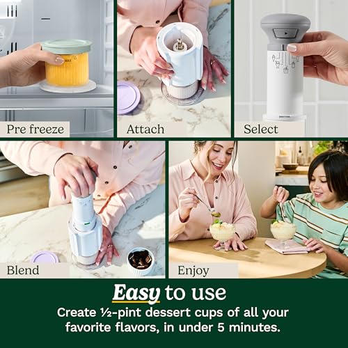 Cuisinart FastFreeze 5-in-1 Ice Cream Maker with 3 Half-Pint Mixing Cups - Pastel / 0.5 Pint