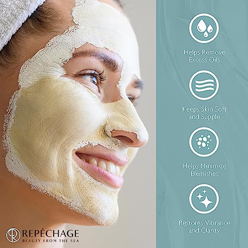 Repechage Sea Mud Mask ? Deep Pore Cleansing Clay Face Mask with Seaweed for Women and Men, Exfoliating Mud Mask for Oily, Dry, Sensitive, Problem Skin, for Clearer, Smoother Complexion, 4 fl oz