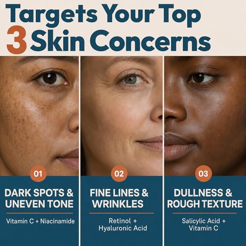 Vitamin C Serum for Face with Retinol & Niacinamide - 2 Fl Oz - Brightening & Anti-Aging