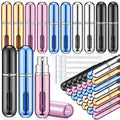 Gerrii 50 Pcs Travel Mini Perfume Refillable Portable Perfume Spray Bottle Perfume Pocket Perfume Dispenser with 20 Pcs Pump Accessories Essentials Spray Containers Scent Pump Case, 5ml (Multicolor)