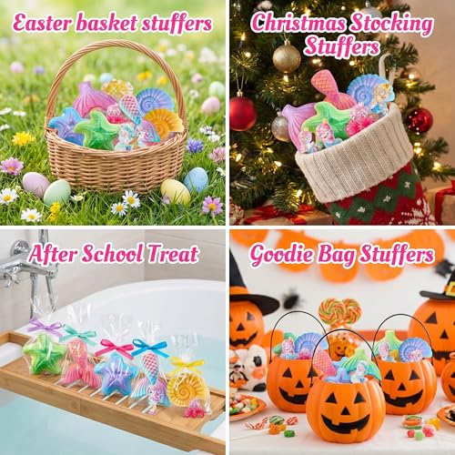Clear & Fresh Mermaid Bath Bombs for Kids with Surprise Toys - Mermaid Variation
