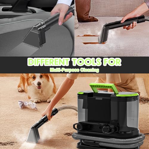 HOMLOVE 21 KPa Portable Carpet & Upholstery Cleaner Machine – Green