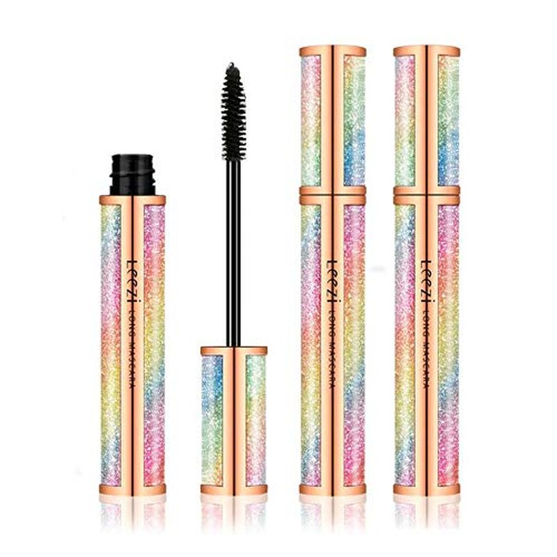 4D Silk Fiber Eyelash Mascara Waterproof - Thick Long Lasting Smudge-Proof Natural 4D Fiber Mascara, Curling Lashes Lengthening, All Day Exquisitely, Extra Long (Pack of 2)