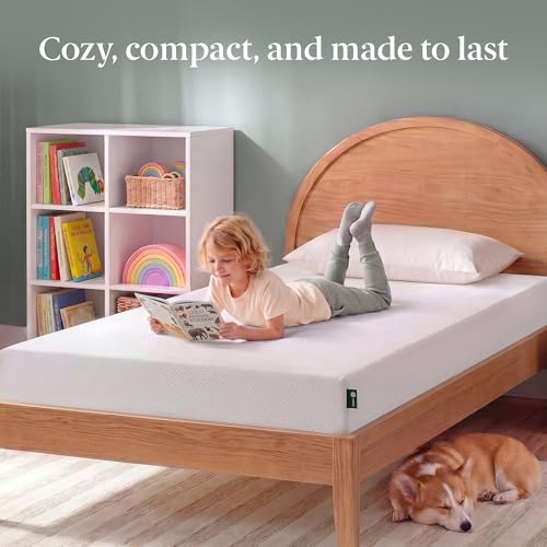 White Twin Green Tea Memory Foam Mattress 5 Inch Medium Firm Zinus