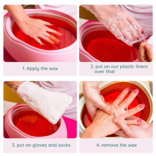 Segbeauty 500 Pack Thick Paraffin Wax Liners for Hands & Feet - Disposable Bag & Sock Covers for Wax Treatment - Includes Small Size, 9x15.2 inches