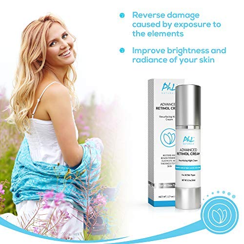 Retinol Cream for Face with Hyaluronic Acid ? Unscented Anti Aging Night Moisturizer with Natural Ingredients, Especially Formulated for Sensitive Skin and those New to Retinoids -USA Made, 1.75 Ounce