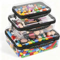 Clear Hard Shell Zipper Cases with Handle - Black, 3 Pack, TSA Compliant
