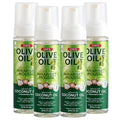 ORS Olive Oil Hold & Shine Hair Mousse - 7 Ounce Pack of 4, Coconut Infused