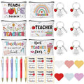 30 Pcs Teacher Appreciation Gifts Bulk Teacher Valentine Gifts Makeup Cosmetic Bags Bookmarks Teachers Keychain Pens Thank You Card for Graduation Teacher¡¯s Day End of Year