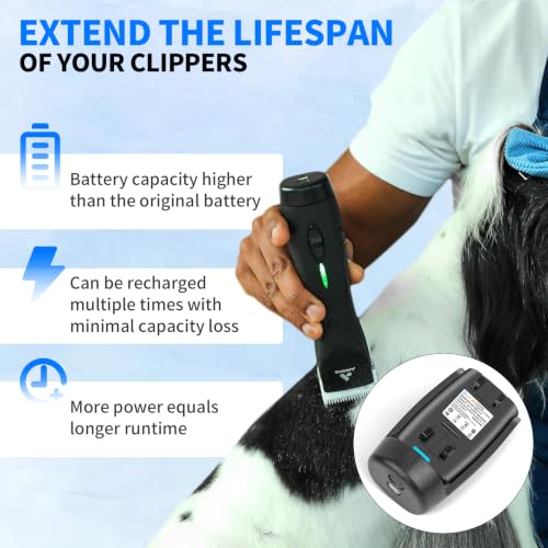 Replacement Battery for Andis Supra ZR II & Pulse ZR II Pet Clippers - 3.5H Runtime