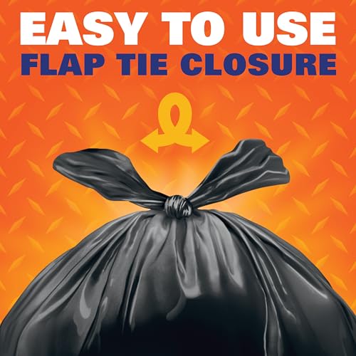 Hefty Large Trash Bags 30 Gallon, Multipurpose Black Garbage Bags - Pack of 40 (6 Packs)