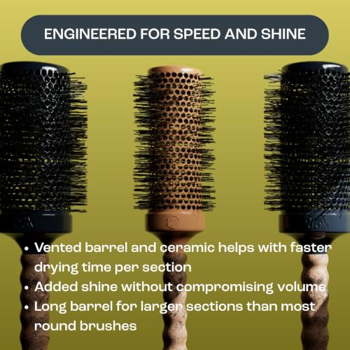 Dom Dom Ceramic Round Hair Brush - Large 2.55-Inch Vented Blowout Brush