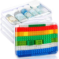 Clear Zipper Storage Cases Set of 4 - 12.6 x 9 x 2 Inches with Handles, White