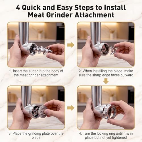 Cofun Stainless Steel Meat Grinder for KitchenAid Mixer - Silver