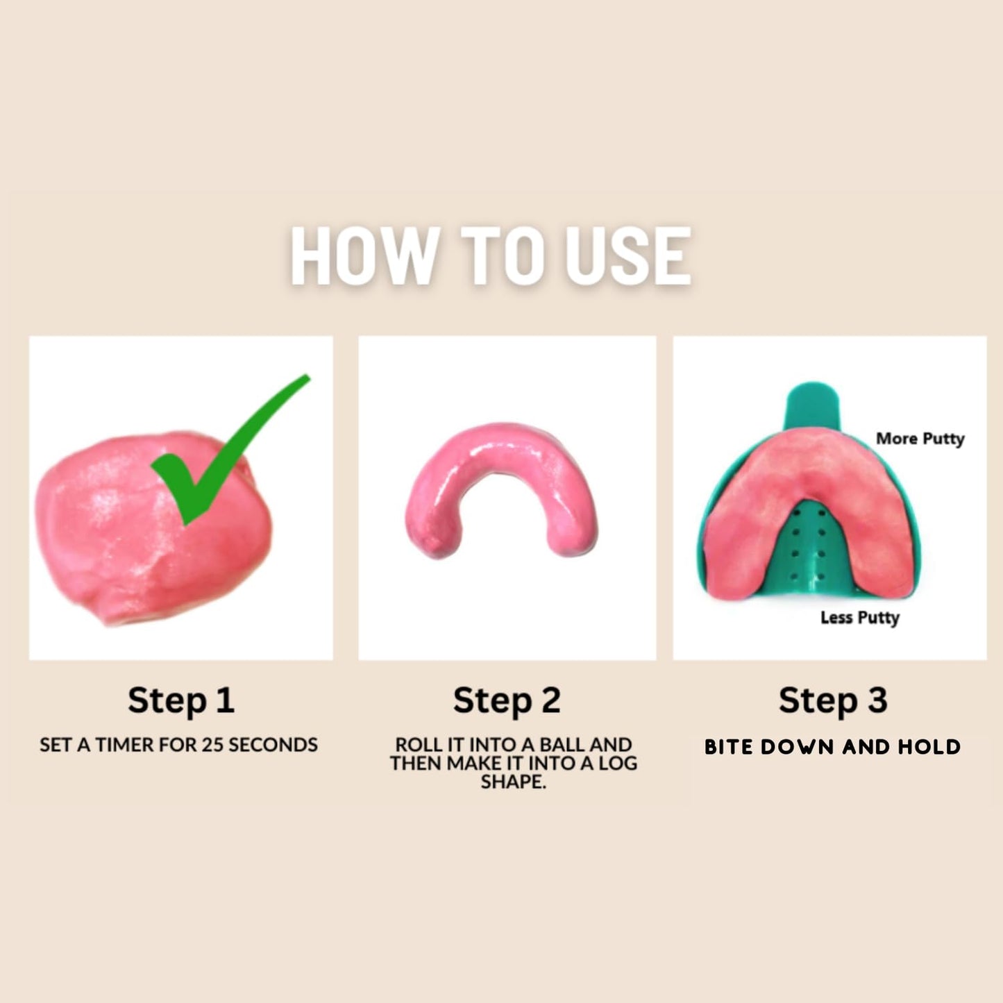 Silicone Indentation Teeth At home Kit | Fast Setting, Great Fit For Retainers and More