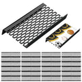 48 Pcs Geometric Trading Card Risers for Display Case - Black Acrylic