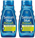 Selsun Naturals Medicated Dandruff Shampoo for Itchy Dry Scalp - Pack of 2
