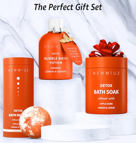 Natural Citrus Bubble Bath with Essential Oils for Relaxation & Hydration - Spa Gift Set
