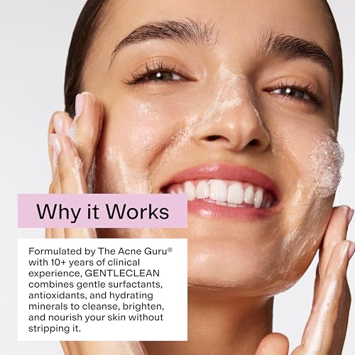 Gentleclean Vitamin C Calming Facial Cleanser - Goldenseal & Green Tea - 6 Fl Oz - Cruelty Free & Gluten Free - Suitable for All Skin Types
