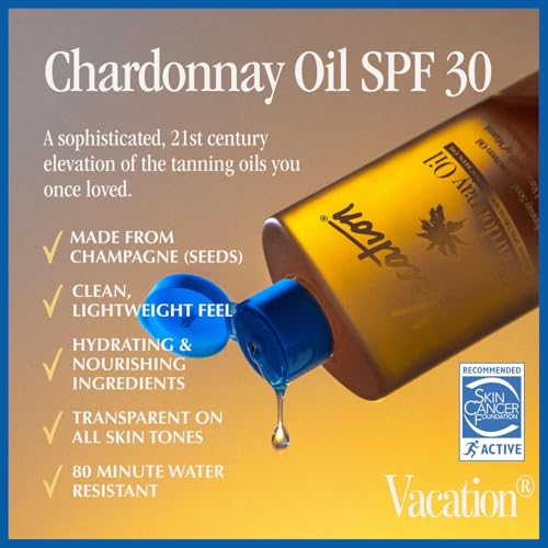 Vacation Chardonnay Oil SPF 30 Sunscreen Oil, 3.4 fl oz x2 - Travel Pack