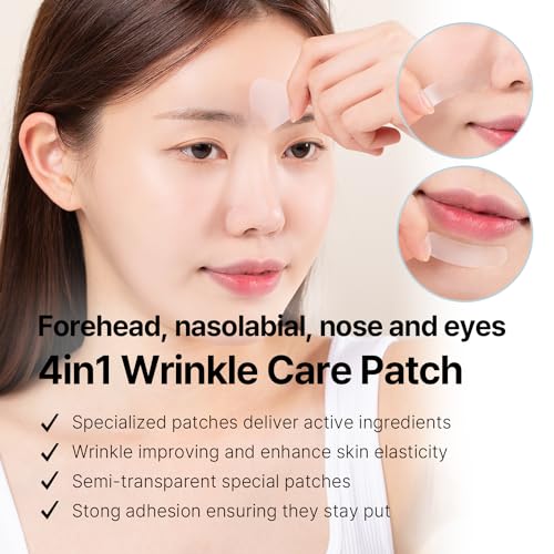 Wrinkle Repair Patches for Frown Lines and Smile Lines - 55 Count Pack of 3