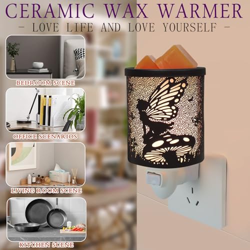 Plug in Wax Warmer Candle Wax Warmer for Scented Wax melt Warmer Plug in Wax melt Warmer Wax Burner Electric Wax Melter Candle Warmer as Home Decor Gifts for Women(Flower Fairy)