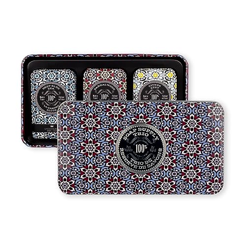La Chatelaine Red Mosaic Hand Cream Trio and Luxury Soap Trio Gift Sets l Made in France | Plant-Based | Enriched with Organic Shea Butter