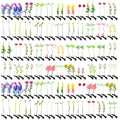 300 Pcs Rave Bean Sprout Hair Clips - Plant Style, Colorful & Playful