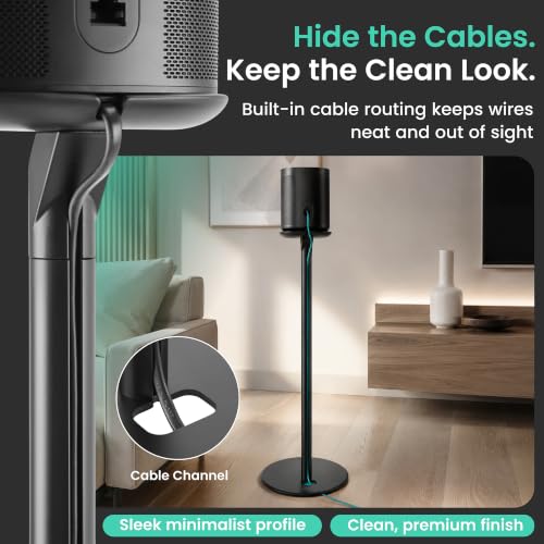 ynVISION.DESIGN Black Speaker Stands for Sonos One, SL & Play:1 - 2 Pack