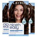 Clairol Nice'n Easy Permanent Hair Dye 4 Dark Brown - 3 Pack, 6.26 Fl Oz Each