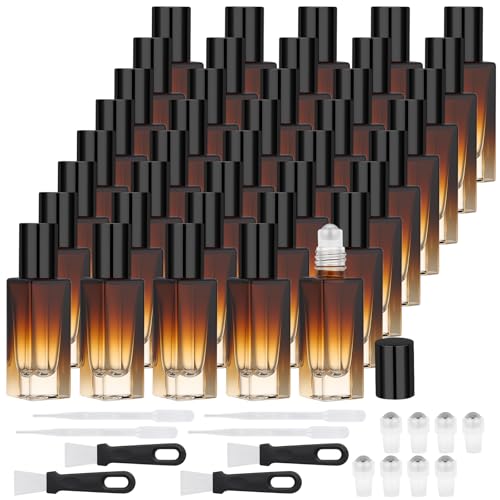 40PCS Amber Glass Roll On Bottles 5ml for Essential Oils & Perfume - Variation of THIS listing