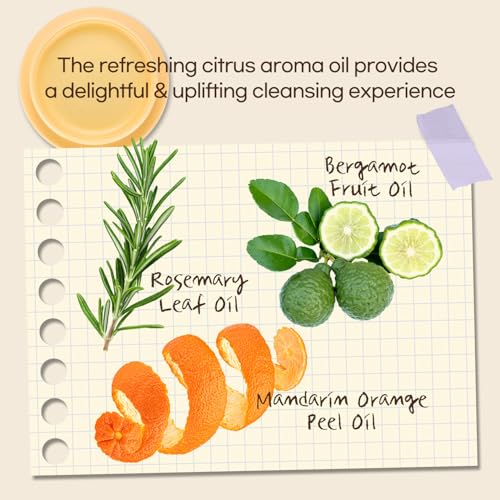 Petitfee Beautifying Mood On Cleanser 3.38 fl. oz. (100ml) - Cleansing Balm, Makeup Removal, Pore Cleansing, Dissolves Sunscreen, Moisturizing Finish with Citrus Aroma Oil, Korean Skincare