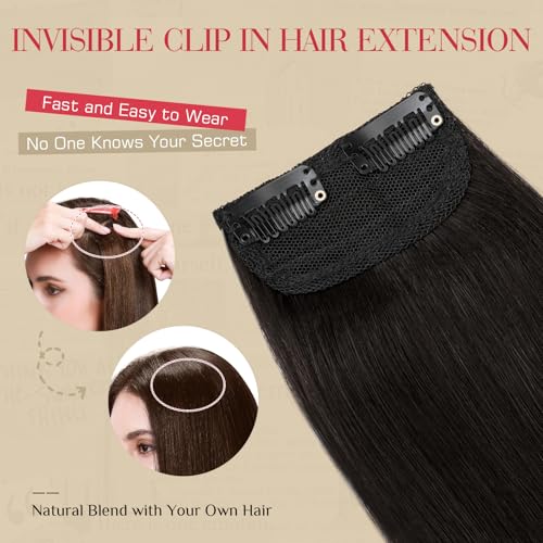 Rich Choices Short Clip-In Hair Extensions - 2PCS Natural Black 8 Inch