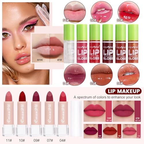 CHAFFUL All-in-One Makeup Kit for Women — Complete Gift Set w/ Brushes & Sponges