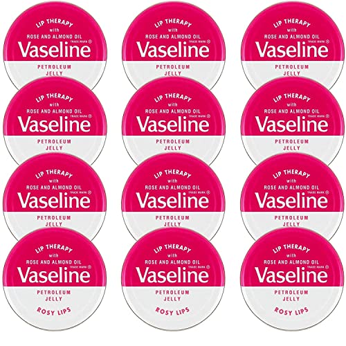 Vaseline Lip Balm Set 12 x 0.7 oz Rosy Lips Moisturizing Lip Care