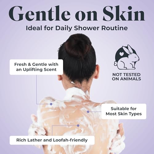 White Rain Lavender Moisturizing Body Wash for Women & Men - Lavender Body Wash for Dry Skin, Gentle Paraben-Free Formula with Botanical Extracts for Everyday Use, 12 fl oz, Pack of 3