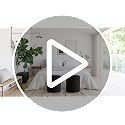 White Modern Round Ottoman with Padded Seat - Multifunctional Vanity & Footrest Stool