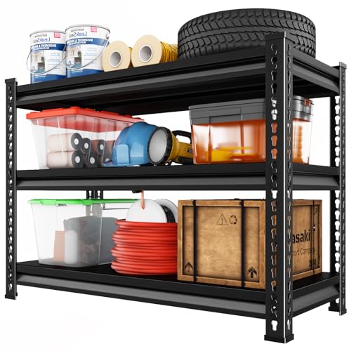 Heavy Duty Metal Garage Shelving Units - 40" W x 16" D x 36" H Black - Variation of THIS listing