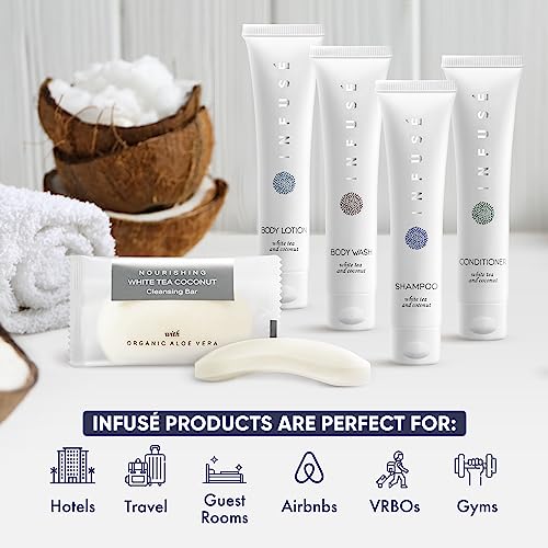 Terra Pure 75-Piece Hotel Toiletries Set with Shampoo Conditioner Lotion & Soap - Luxury Guest Amenities