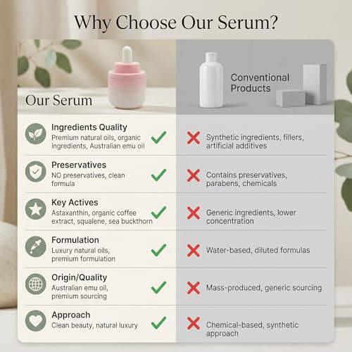 Astaxanthin Eye Serum with Emu Oil - Natural Antioxidant for Radiant Skin